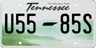 TN license plate U5585S