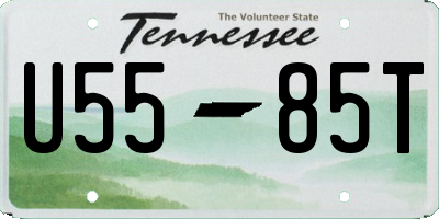 TN license plate U5585T