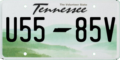 TN license plate U5585V