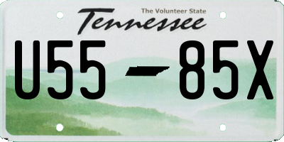 TN license plate U5585X