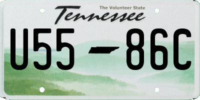 TN license plate U5586C