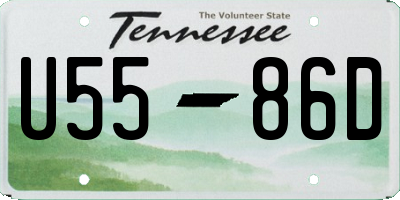 TN license plate U5586D