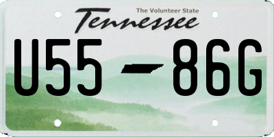 TN license plate U5586G