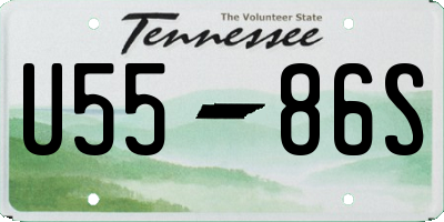 TN license plate U5586S