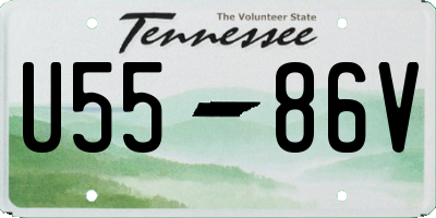 TN license plate U5586V
