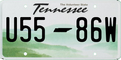 TN license plate U5586W