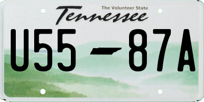 TN license plate U5587A