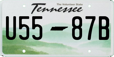TN license plate U5587B