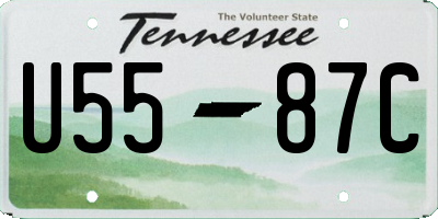 TN license plate U5587C
