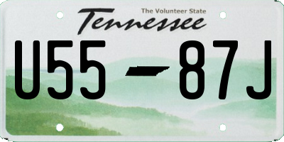 TN license plate U5587J