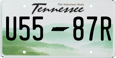 TN license plate U5587R