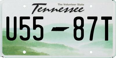 TN license plate U5587T