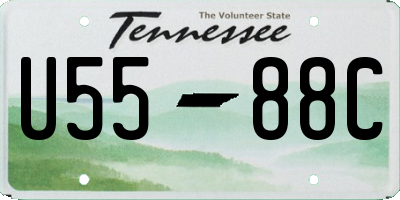 TN license plate U5588C