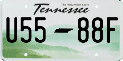 TN license plate U5588F