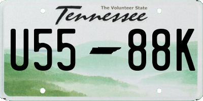 TN license plate U5588K
