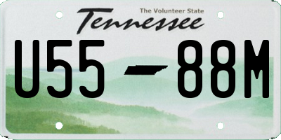 TN license plate U5588M