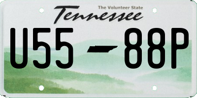 TN license plate U5588P