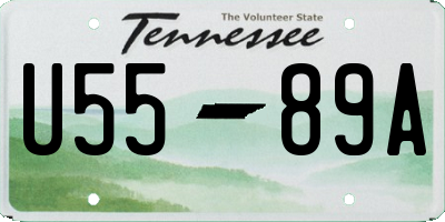 TN license plate U5589A