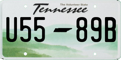 TN license plate U5589B