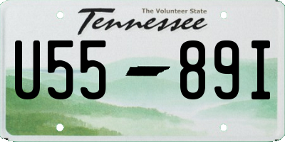 TN license plate U5589I