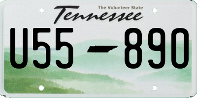 TN license plate U5589O