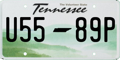 TN license plate U5589P