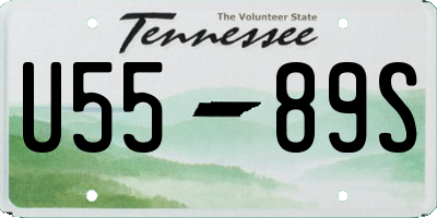 TN license plate U5589S