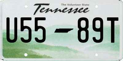 TN license plate U5589T