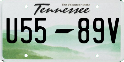 TN license plate U5589V