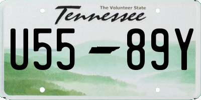 TN license plate U5589Y
