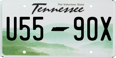 TN license plate U5590X