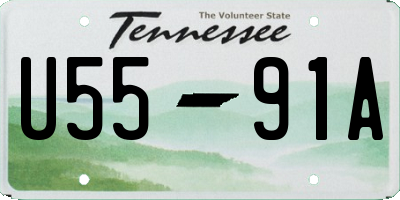 TN license plate U5591A