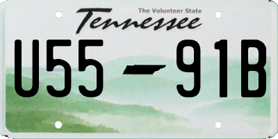 TN license plate U5591B
