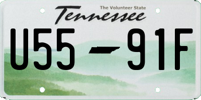 TN license plate U5591F