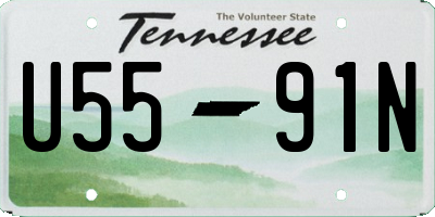 TN license plate U5591N