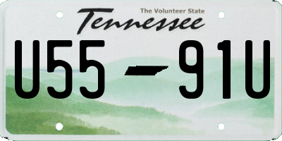 TN license plate U5591U
