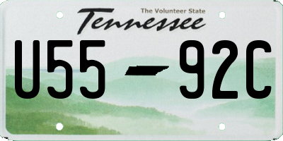 TN license plate U5592C