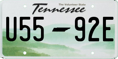 TN license plate U5592E
