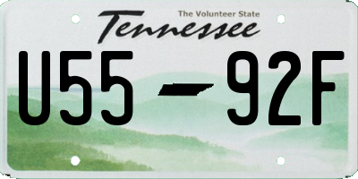 TN license plate U5592F