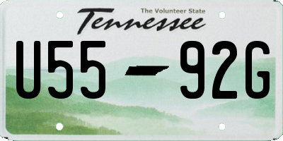 TN license plate U5592G