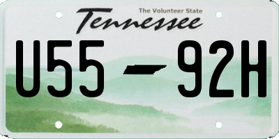 TN license plate U5592H