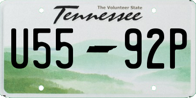 TN license plate U5592P