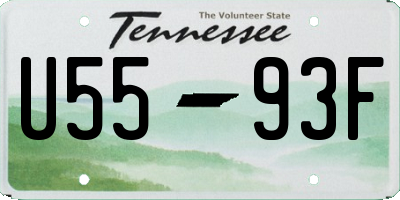 TN license plate U5593F