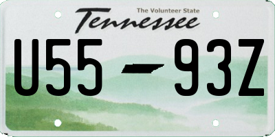 TN license plate U5593Z