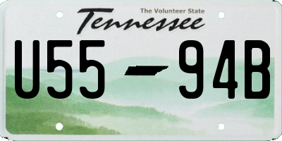 TN license plate U5594B