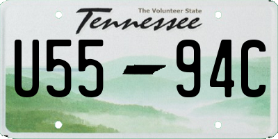 TN license plate U5594C