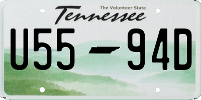 TN license plate U5594D
