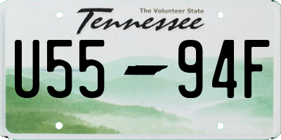 TN license plate U5594F