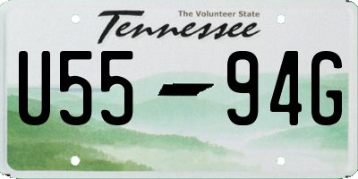 TN license plate U5594G