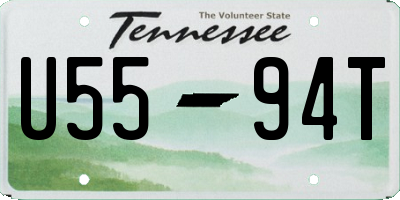 TN license plate U5594T